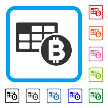 Bitcoin tablo simgesini çerçeveli