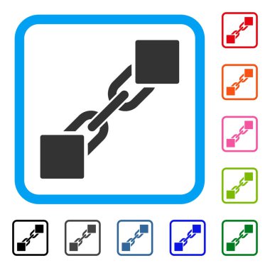 Blockchain simgesi çerçeveli