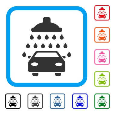 Araba duş simgesi çerçeveli