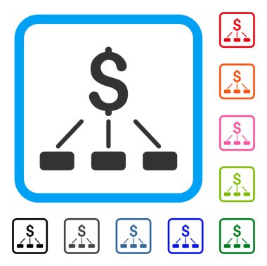 Finansal hiyerarşi simgesi çerçeveli