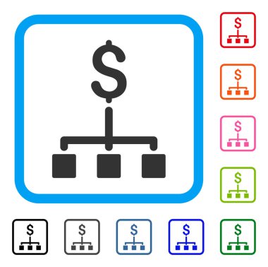 Finansal hiyerarşi simgesi çerçeveli