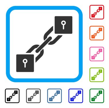 Soyunma Blockchain simgesi çerçeveli