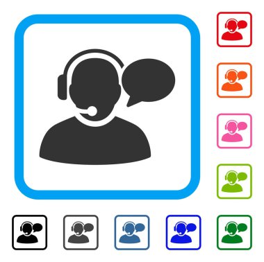 İşletmen iletisi simgesi çerçeveli