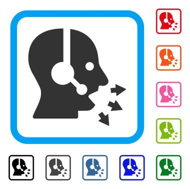 Operatör konuşmak çerçeveli simgesi