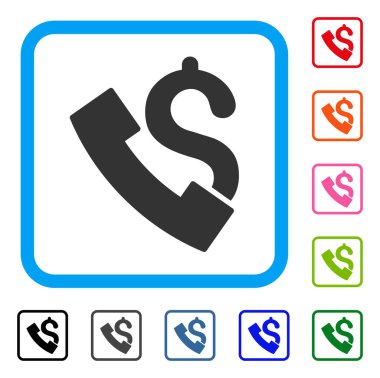 Ankesörlü telefon simgesi çerçeveli