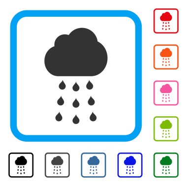 Yağmur bulutu simgesi çerçeveli