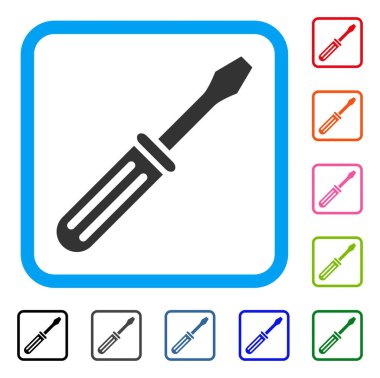 Tornavida simgesi çerçeveli