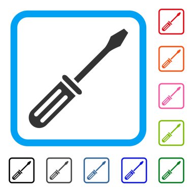 Tornavida simgesi çerçeveli