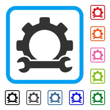 Hizmet araçları simge çerçeveli