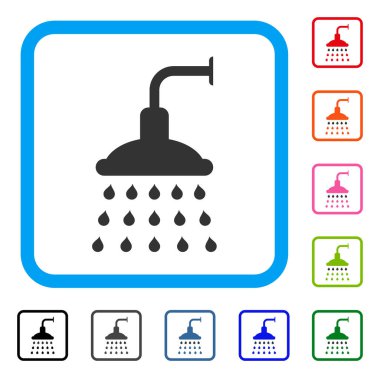 Duş simgesi çerçeveli