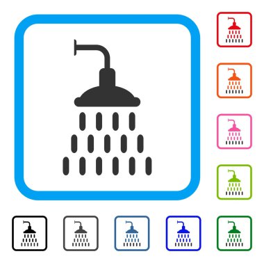 Duş simgesi çerçeveli