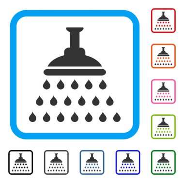 Duş simgesi çerçeveli