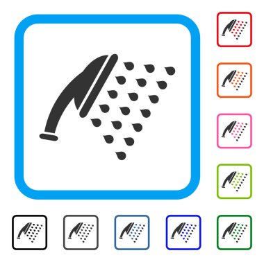 Duş simgesi çerçeveli