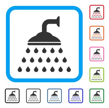 Duş simgesi çerçeveli