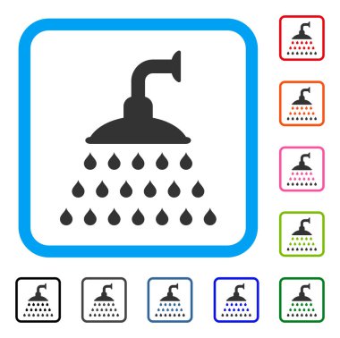 Duş simgesi çerçeveli
