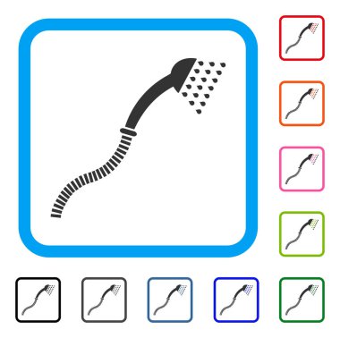 Duş simgesi çerçeveli