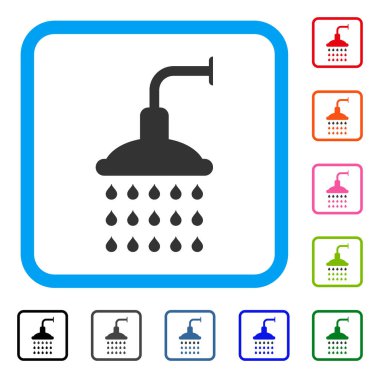 Duş simgesi çerçeveli