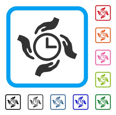 Zaman bakım simgesi çerçeveli