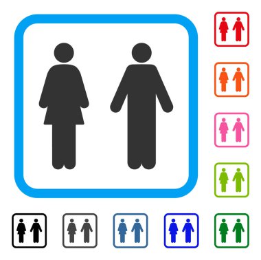 WC kişi simgesi çerçeveli