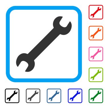 İngiliz anahtarı simgesini çerçeveli