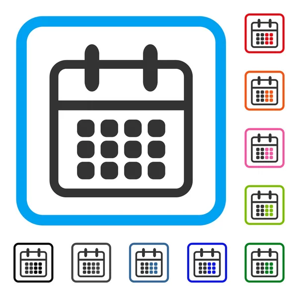 Kalender ingelijst pictogram — Stockvector