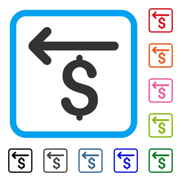 Cashback oprawione ikona — Wektor stockowy