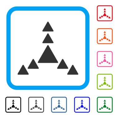 Yön üçgen simgesini çerçeveli