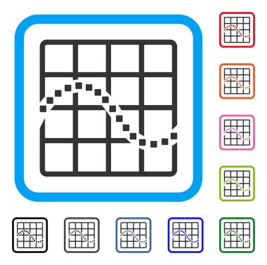 İşlev grafik simge çerçeveli