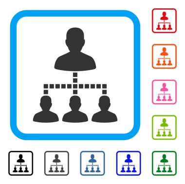 İnsanlar hiyerarşi simgesi çerçeveli