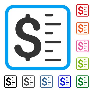 Dolar değeri simgesi çerçeveli