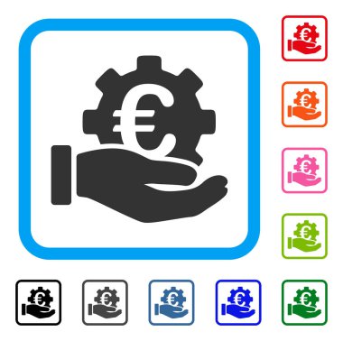 Avrupa Kalkınma hizmet el simgesi çerçeveli