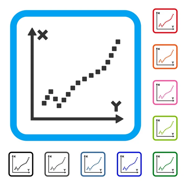 Funktionsdiagramm gerahmtes Symbol — Stockvektor