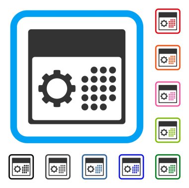 Servis takvimi simgesi çerçeveli