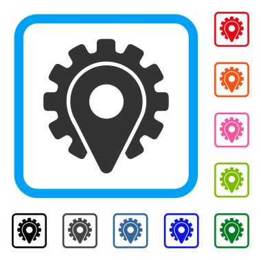 Hizmet konumu simgesi çerçeveli