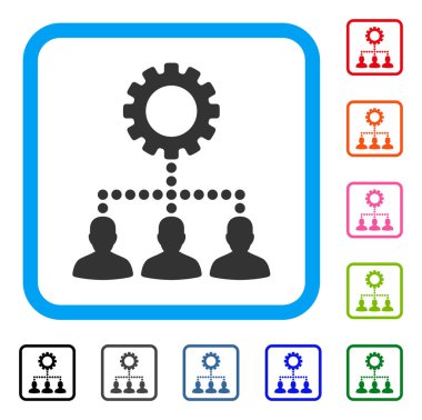 Servis personeli simgesi çerçeveli