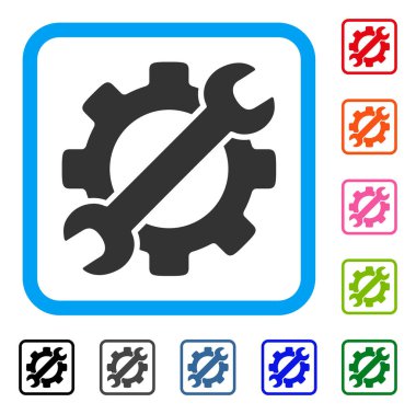 Hizmet araçları simge çerçeveli