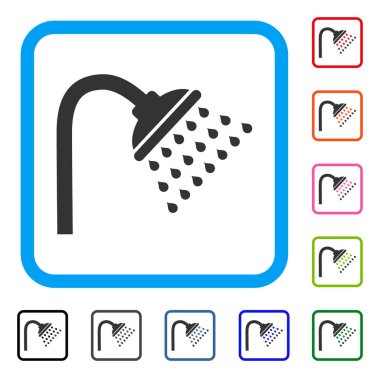 Duş simgesi çerçeveli