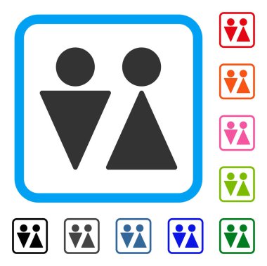 WC kişi simgesi çerçeveli