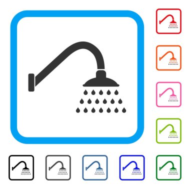 Duş simgesi çerçeveli