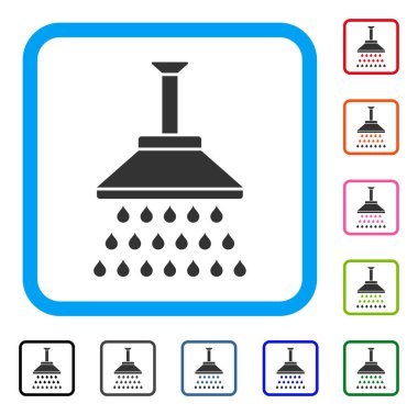 Duş simgesi çerçeveli