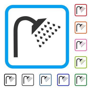 Duş simgesi çerçeveli