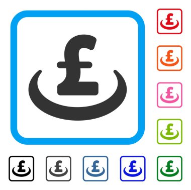 Lirası mevduat yerleştirme simgesi çerçeveli