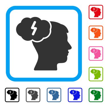 Çerçeveli simgesi beyin fırtınası