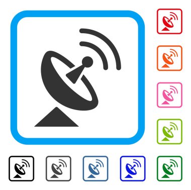 Radyo teleskop simgesi çerçeveli