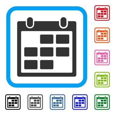 Takvim ay simge çerçeveli