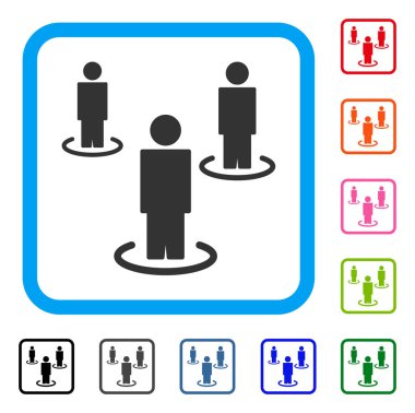 İnsanlar simgesi çerçeveli