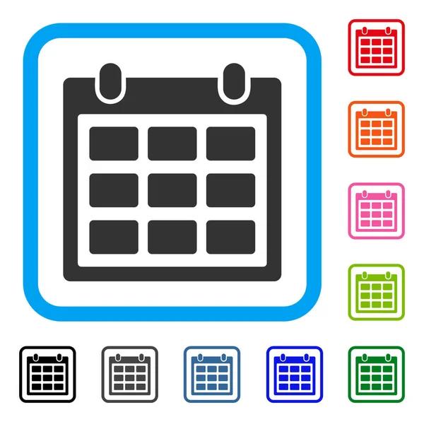Kalendarz oprawione ikona — Wektor stockowy