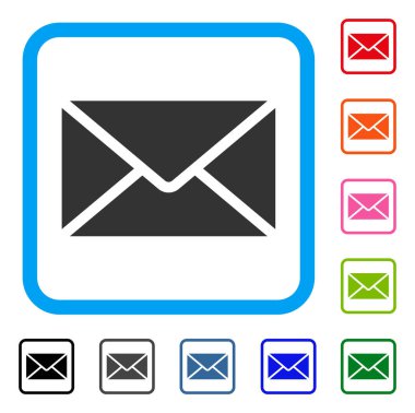 Posta zarf simgesi çerçeveli