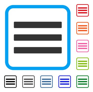 Menü simgesini çerçeveli