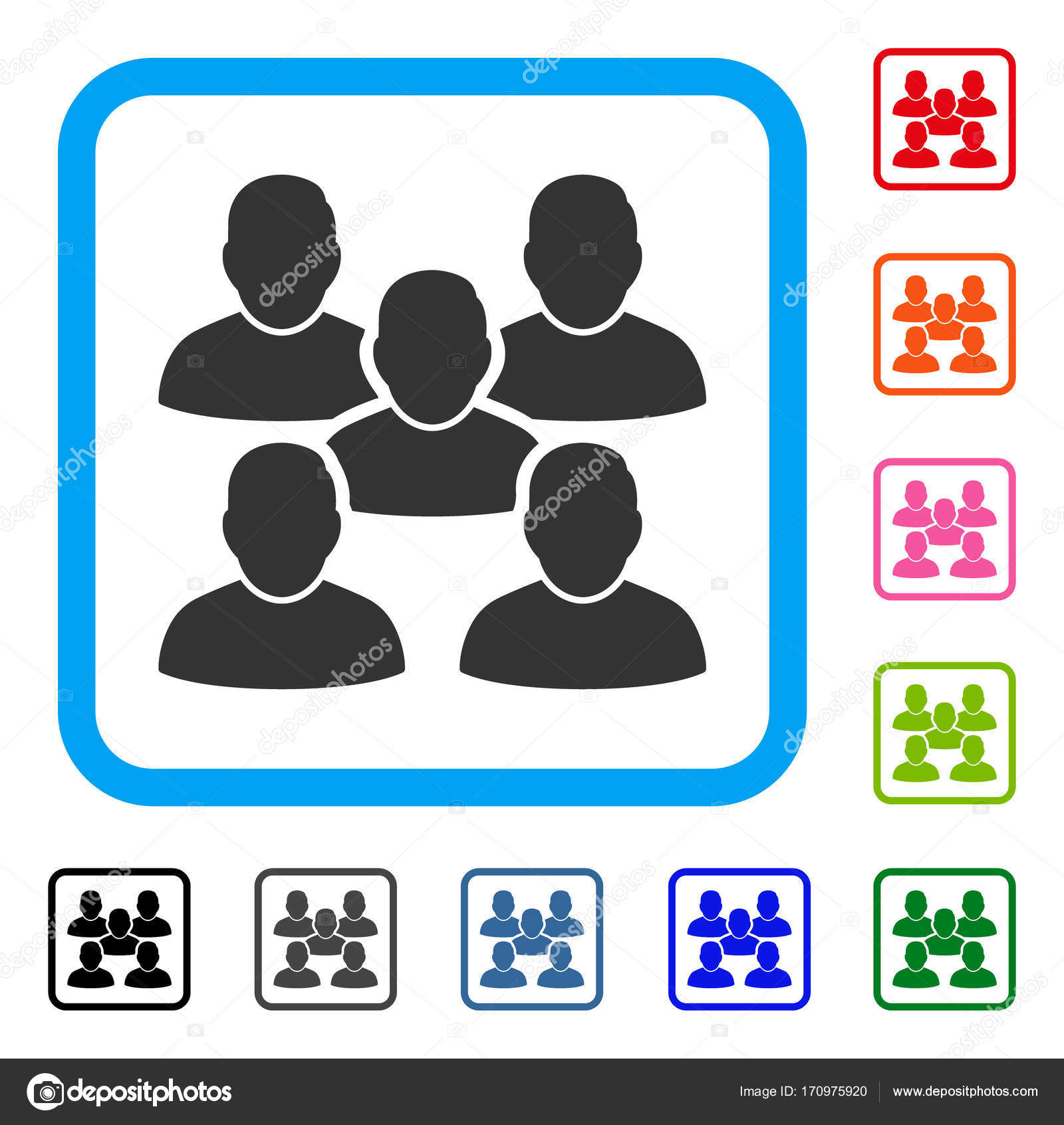 友人群衆のフレーム アイコン ストックベクター C Ahasoft